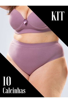 kit lingerie plus size 10 calcinhas